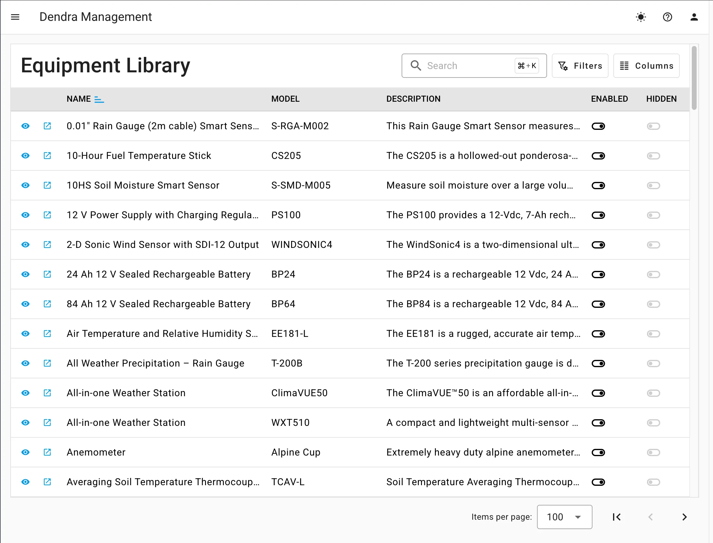 Manage - Equipment Library